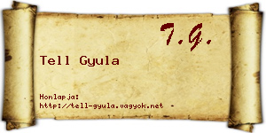 Tell Gyula névjegykártya